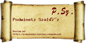 Podwinetz Szaléz névjegykártya